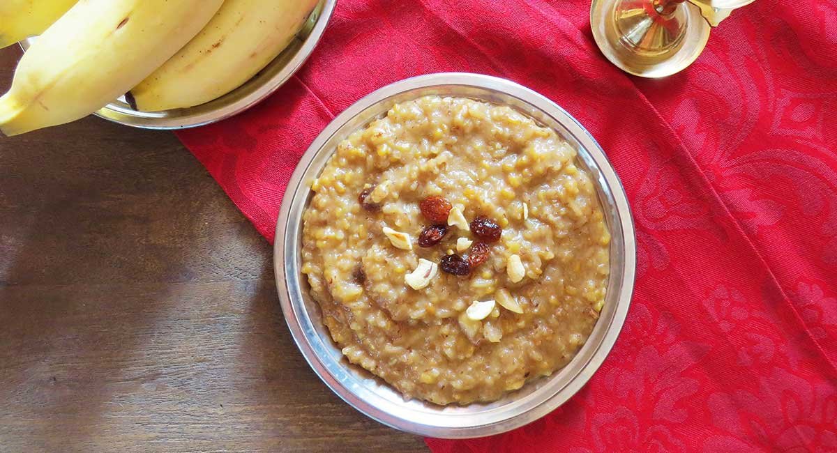 Sweet Pongal in plate